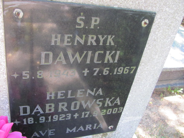 Helena DĄBROWSKA 1923 Gdynia - Grobonet - Wyszukiwarka osób pochowanych