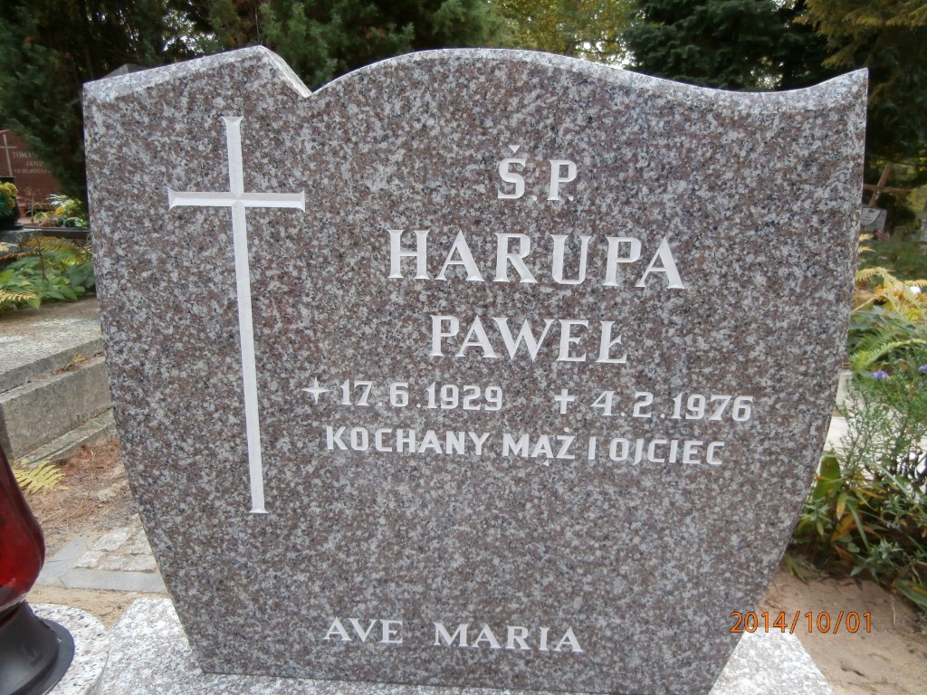Paweł HARUPA 1929 Gdynia - Grobonet - Wyszukiwarka osób pochowanych