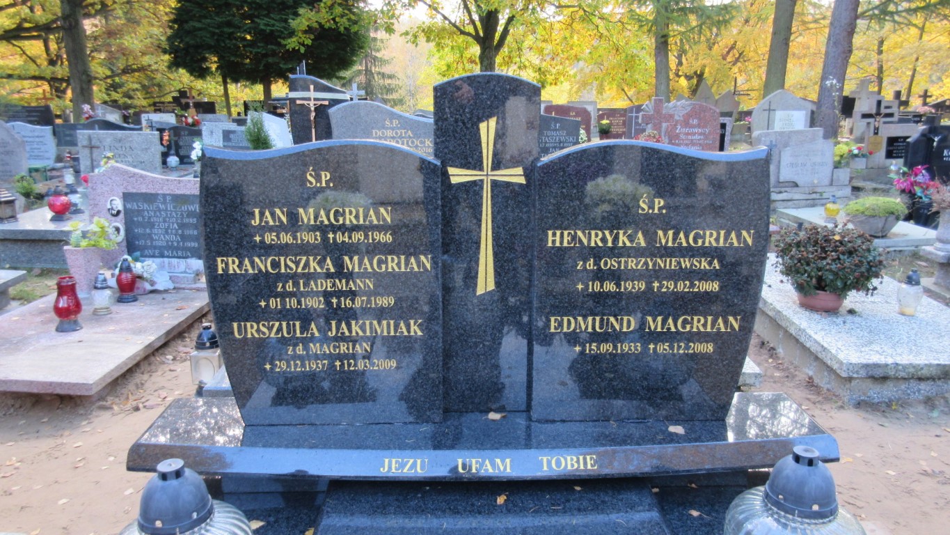 Henryka MAGRIAN 1939 Gdynia - Grobonet - Wyszukiwarka osób pochowanych