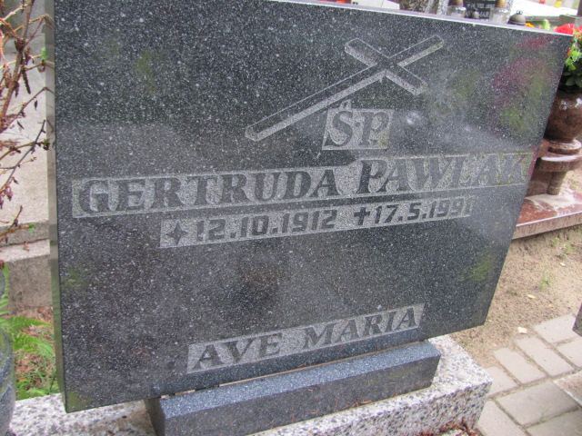 Gertruda PAWLAK 1912 Gdynia - Grobonet - Wyszukiwarka osób pochowanych