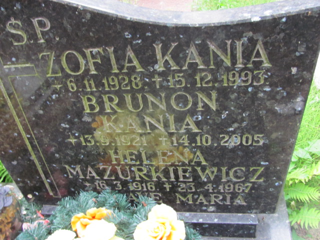 Zofia KANIA 1928 Gdynia - Grobonet - Wyszukiwarka osób pochowanych