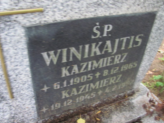 Kazimierz WINIKAJTIS 1946 Gdynia - Grobonet - Wyszukiwarka osób pochowanych