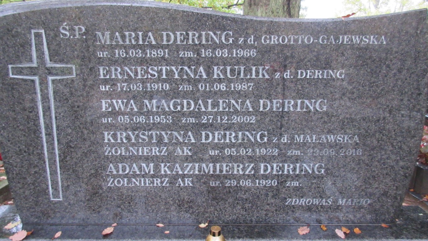 Krystyna DERING 1922 Gdynia - Grobonet - Wyszukiwarka osób pochowanych