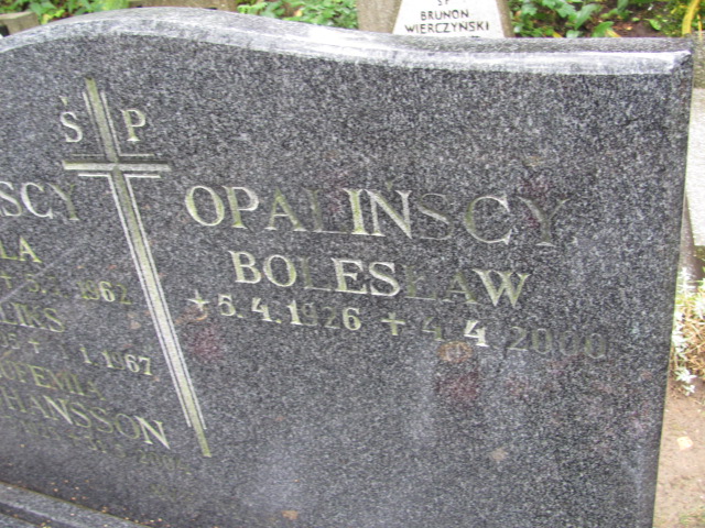 Bolesław OPALIŃSKI 1926 Gdynia - Grobonet - Wyszukiwarka osób pochowanych