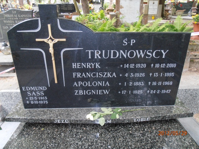 Edmund SASS 1913 Gdynia - Grobonet - Wyszukiwarka osób pochowanych