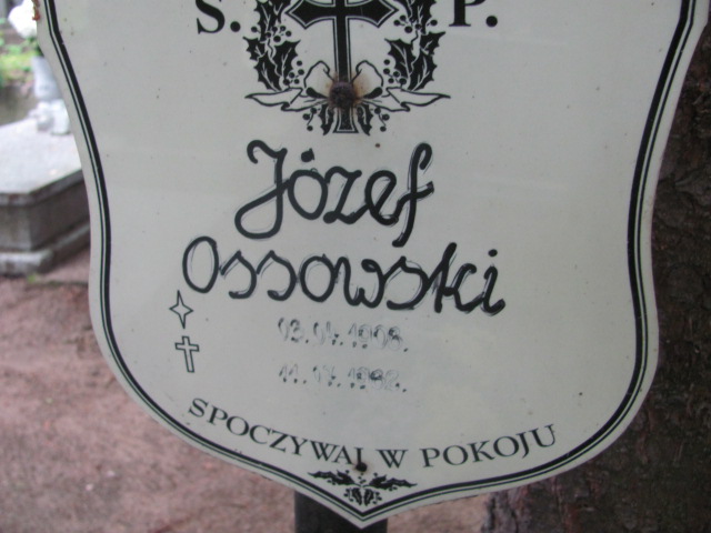 Józef OSSOWSKI 1908 Gdynia - Grobonet - Wyszukiwarka osób pochowanych