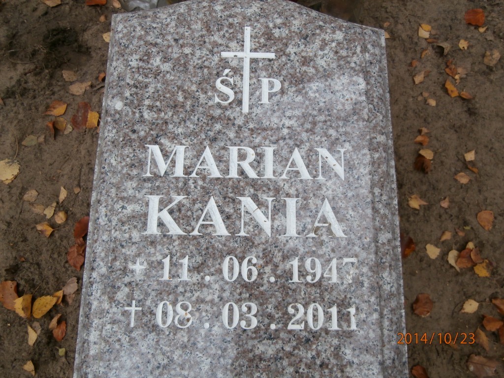 Marian KANIA 1947 Gdynia - Grobonet - Wyszukiwarka osób pochowanych
