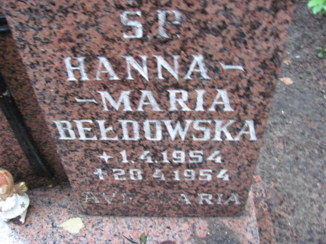 Hanna Maria BEŁDOWSKA 1954 Gdynia - Grobonet - Wyszukiwarka osób pochowanych