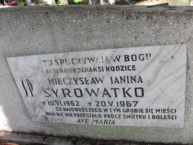 Mieczysław SYROWATKO Gdynia - Grobonet - Wyszukiwarka osób pochowanych