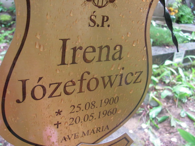 Irena JÓZEFOWICZ 1900 Gdynia - Grobonet - Wyszukiwarka osób pochowanych