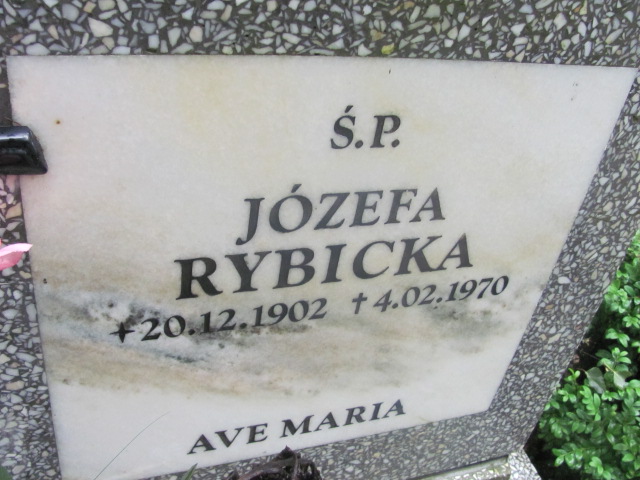 Józefa RYBICKA 1902 Gdynia - Grobonet - Wyszukiwarka osób pochowanych