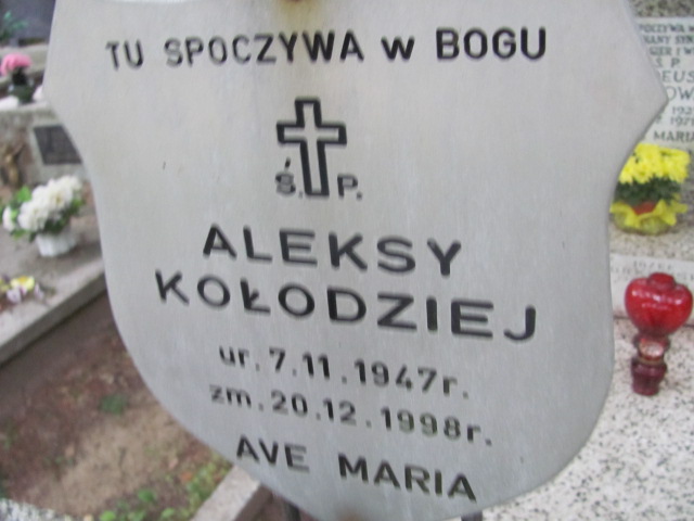 Aleksy KOŁODZIEJ 1947 Gdynia - Grobonet - Wyszukiwarka osób pochowanych