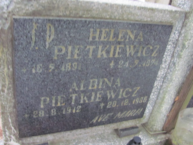 Albina PIETKIEWICZ 1912 Gdynia - Grobonet - Wyszukiwarka osób pochowanych