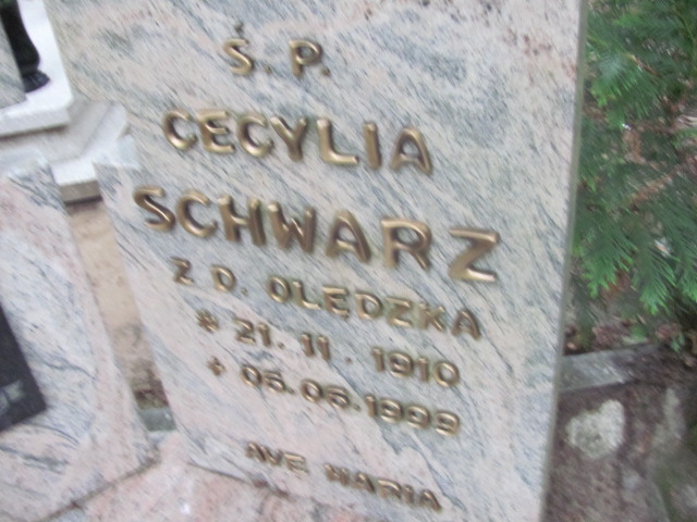 Cecylia Wanda SCHWARZ 1910 Gdynia - Grobonet - Wyszukiwarka osób pochowanych