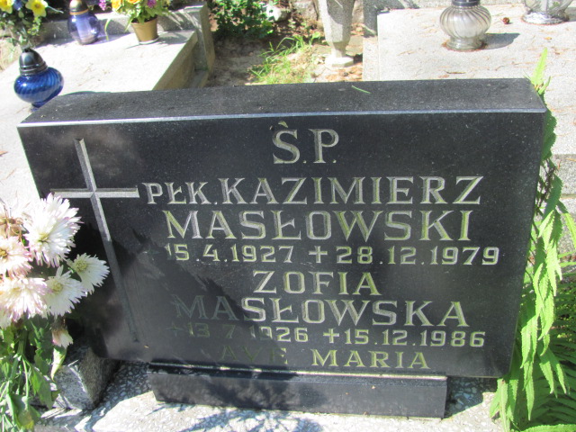 Zofia MASŁOWSKA 1926 Gdynia - Grobonet - Wyszukiwarka osób pochowanych