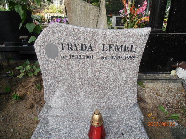 Fryda LEMEL 1901 Gdynia - Grobonet - Wyszukiwarka osób pochowanych