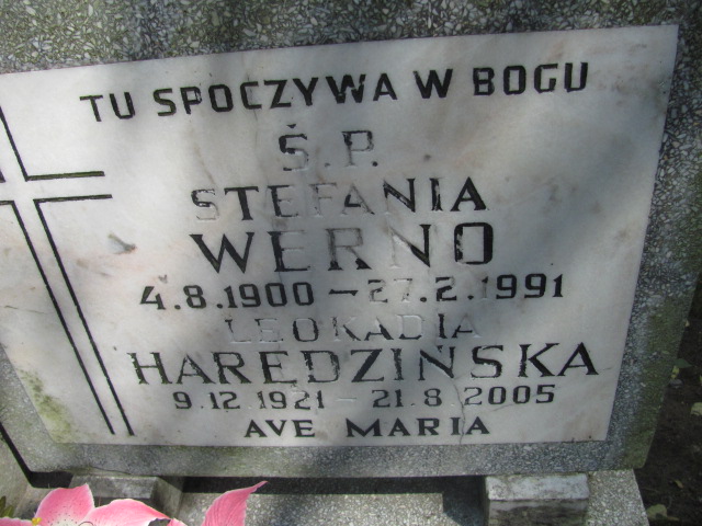 Stefania WERNO 1900 Gdynia - Grobonet - Wyszukiwarka osób pochowanych
