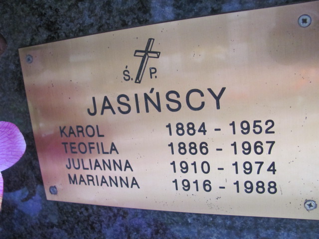 Teofila JASIŃSKA 1886 Gdynia - Grobonet - Wyszukiwarka osób pochowanych