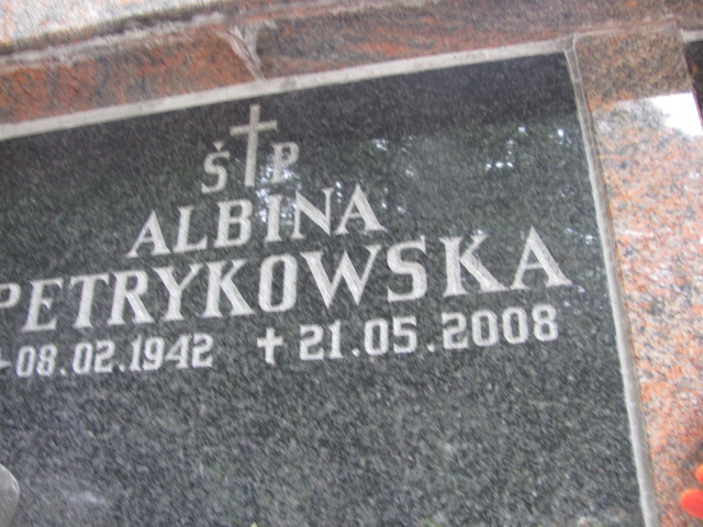 ALBINA JANINA PETRYKOWSKA 1942 Gdynia - Grobonet - Wyszukiwarka osób pochowanych