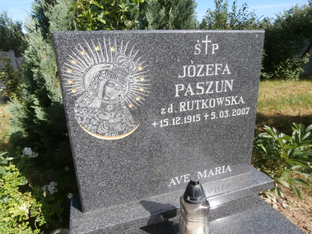 Józefa PASZUN 1916 Gdynia - Grobonet - Wyszukiwarka osób pochowanych