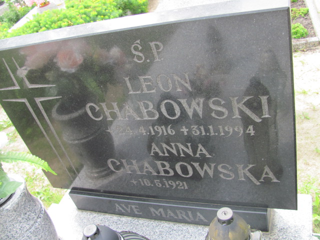 Anna CHABOWSKA 1921 Gdynia - Grobonet - Wyszukiwarka osób pochowanych