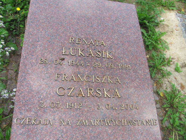 Renata ŁUKASIK 1944 Gdynia - Grobonet - Wyszukiwarka osób pochowanych