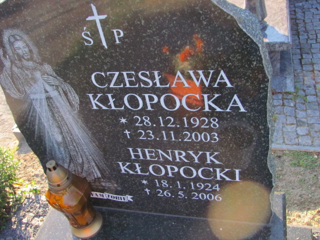 Czesława Aniela KŁOPOCKA 1928 Gdynia - Grobonet - Wyszukiwarka osób pochowanych