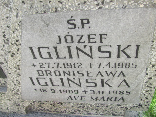 Bronisława IGLIŃSKA 1909 Gdynia - Grobonet - Wyszukiwarka osób pochowanych