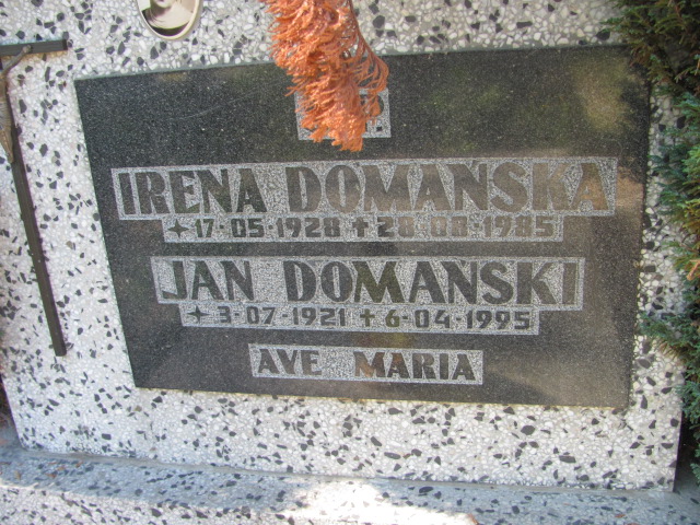Irena DOMAŃSKA 1928 Gdynia - Grobonet - Wyszukiwarka osób pochowanych