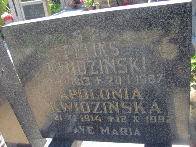 Apolonia KWIDZIŃSKA 1914 Gdynia - Grobonet - Wyszukiwarka osób pochowanych