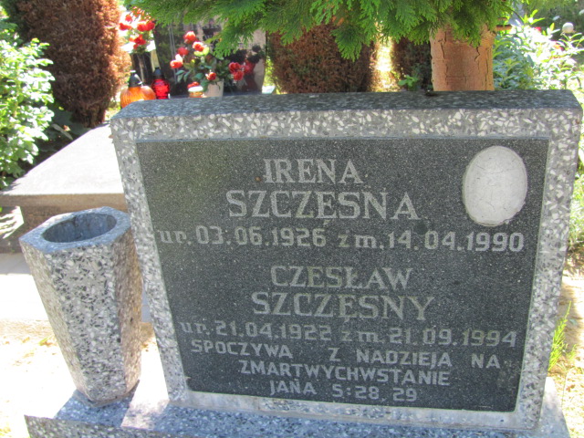 Irena SZCZĘSNA 1928 Gdynia - Grobonet - Wyszukiwarka osób pochowanych