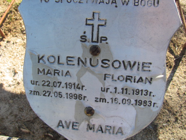 Florian KOLENUS 1913 Gdynia - Grobonet - Wyszukiwarka osób pochowanych