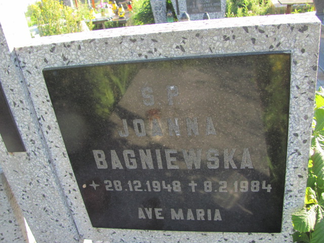 Joanna BAGNIEWSKA 1948 Gdynia - Grobonet - Wyszukiwarka osób pochowanych
