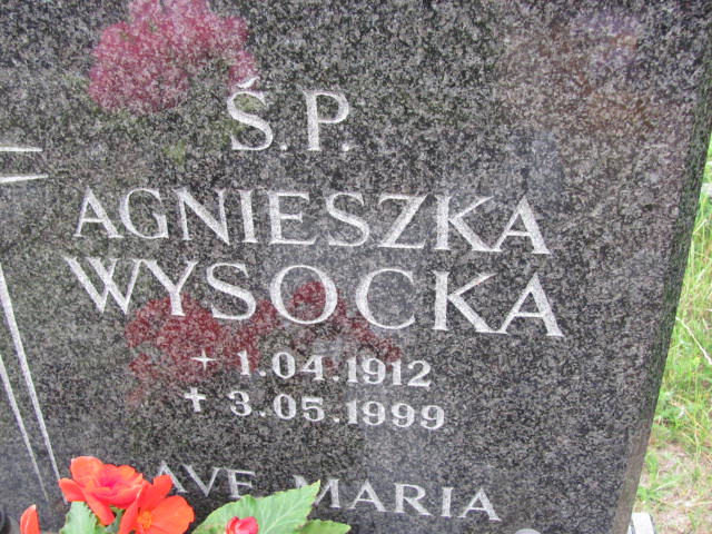 Agnieszka WYSOCKA 1912 Gdynia - Grobonet - Wyszukiwarka osób pochowanych