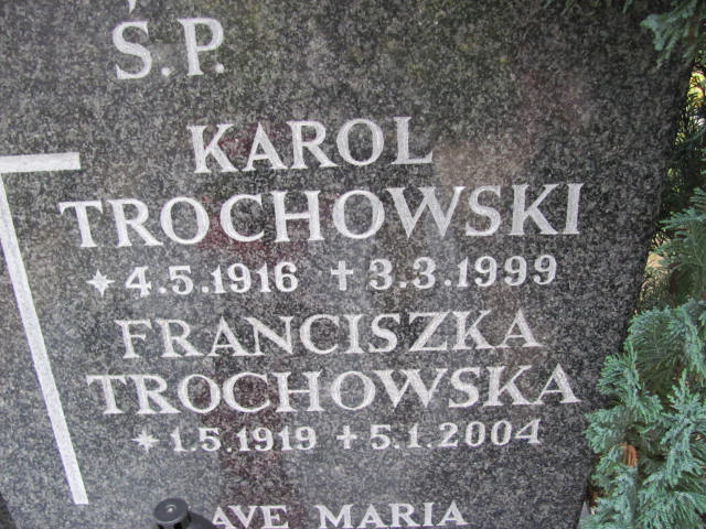 Franciszka TROCHOWSKA 1919 Gdynia - Grobonet - Wyszukiwarka osób pochowanych