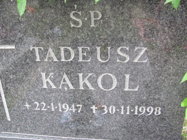 Tadeusz KĄKOL 1947 Gdynia - Grobonet - Wyszukiwarka osób pochowanych