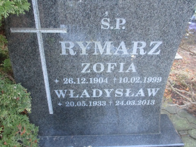 Zofia RYMARZ 1904 Gdynia - Grobonet - Wyszukiwarka osób pochowanych