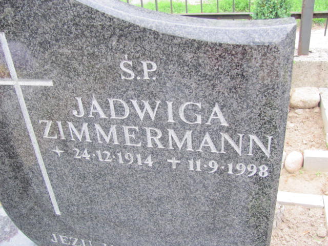 Jadwiga ZIMMERMANN 1914 Gdynia - Grobonet - Wyszukiwarka osób pochowanych