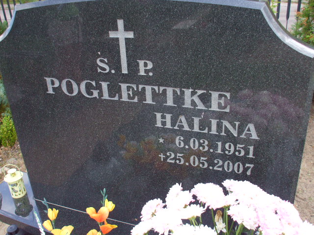 Halina POGLETTKE 1951 Gdynia - Grobonet - Wyszukiwarka osób pochowanych