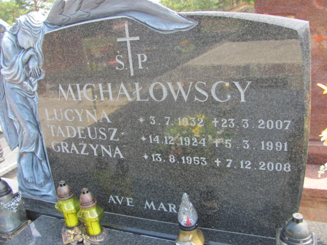 Grażyna Barbara MICHAŁOWSKA 1953 Gdynia - Grobonet - Wyszukiwarka osób pochowanych