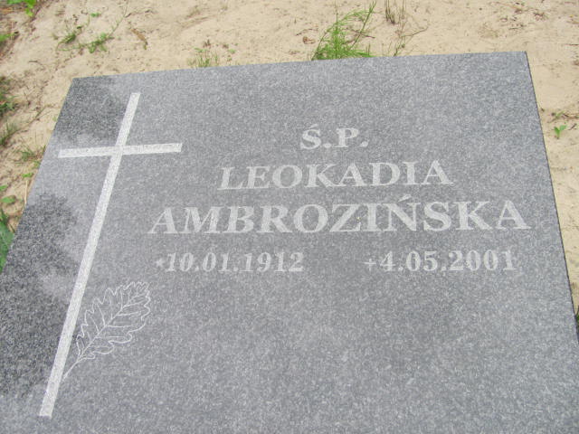 Leokadia AMBROZIŃSKA 1912 Gdynia - Grobonet - Wyszukiwarka osób pochowanych