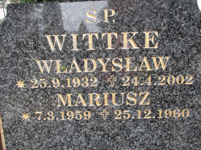 Mariusz Tomasz WITKE 1952 Gdynia - Grobonet - Wyszukiwarka osób pochowanych