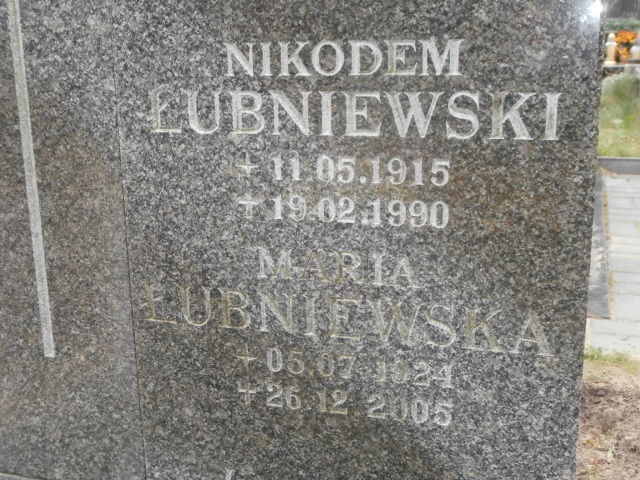 Maria ŁUBNIEWSKA 1924 Gdynia - Grobonet - Wyszukiwarka osób pochowanych