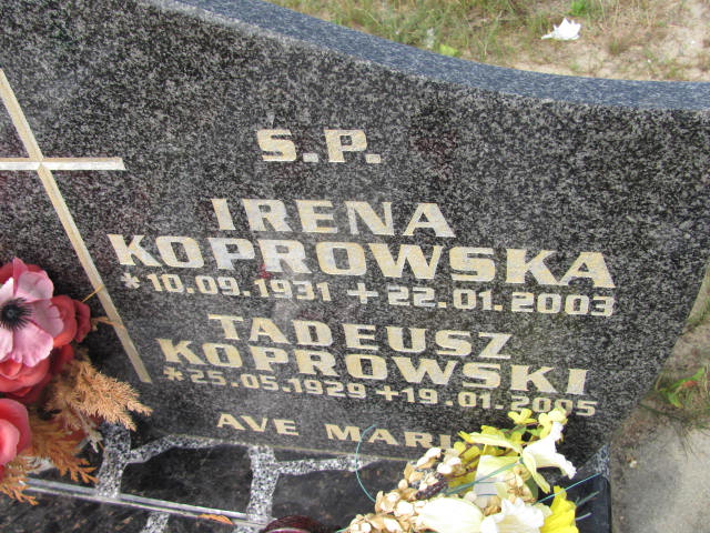 Irena KOPROWSKA 1931 Gdynia - Grobonet - Wyszukiwarka osób pochowanych