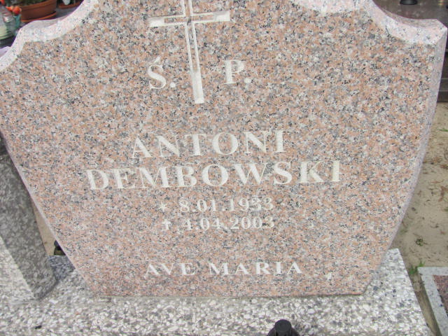 Antoni DEMBOWSKI 1933 Gdynia - Grobonet - Wyszukiwarka osób pochowanych