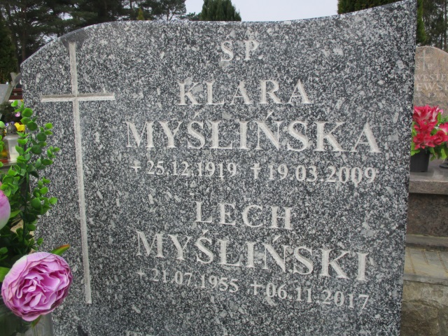 Klara MYŚLIŃSKA 1919 Gdynia - Grobonet - Wyszukiwarka osób pochowanych