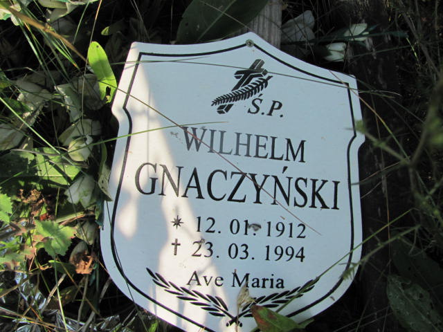 Wilhelm GNACZYŃSKI 1912 Gdynia - Grobonet - Wyszukiwarka osób pochowanych