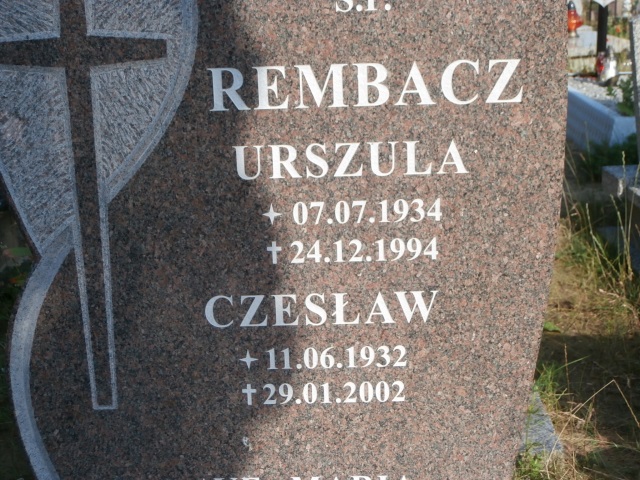 Urszula REMBACZ 1934 Gdynia - Grobonet - Wyszukiwarka osób pochowanych