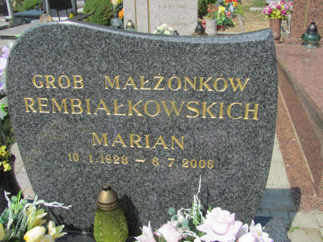 Marian Józef REMBIAŁKOWSKI 1928 Gdynia - Grobonet - Wyszukiwarka osób pochowanych
