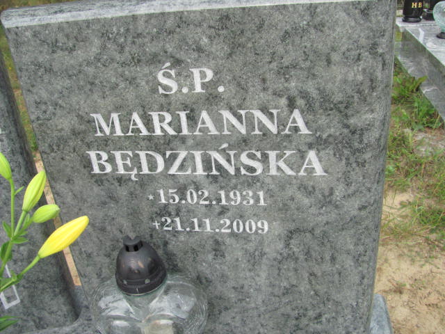 Marianna BĘDZIŃSKA 1931 Gdynia - Grobonet - Wyszukiwarka osób pochowanych